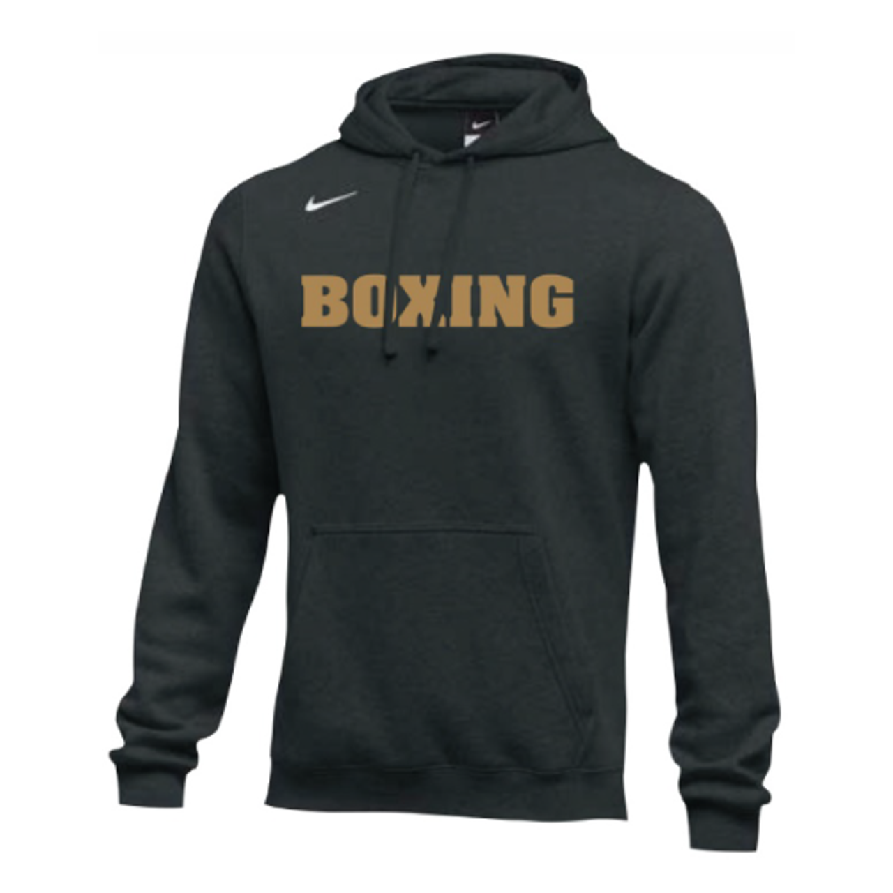 Nike Hoodie Boxing WM 017 schwarz mit goldenem Druck